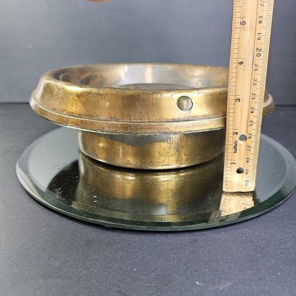 Very Rare Antique Brass Milk Container Jug Lid Amazing Piece 9 Inch Container - Picture 12 of 12